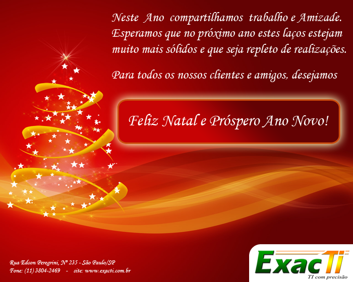 Feliz Natal e Próspero Ano Novo