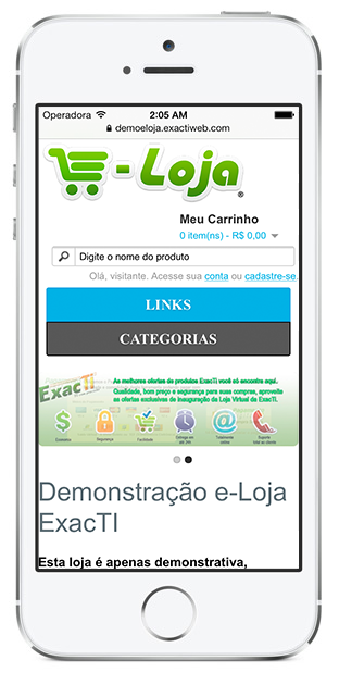 Imagem e-Loja Mobile Demo
